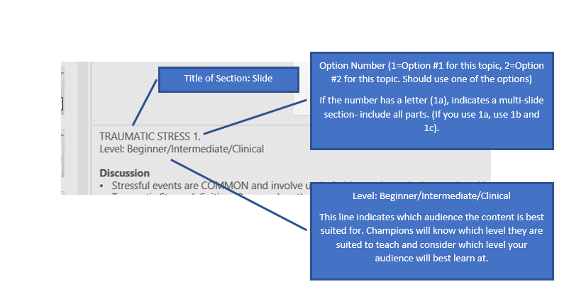 diagram with hints about navigating and selecting slides